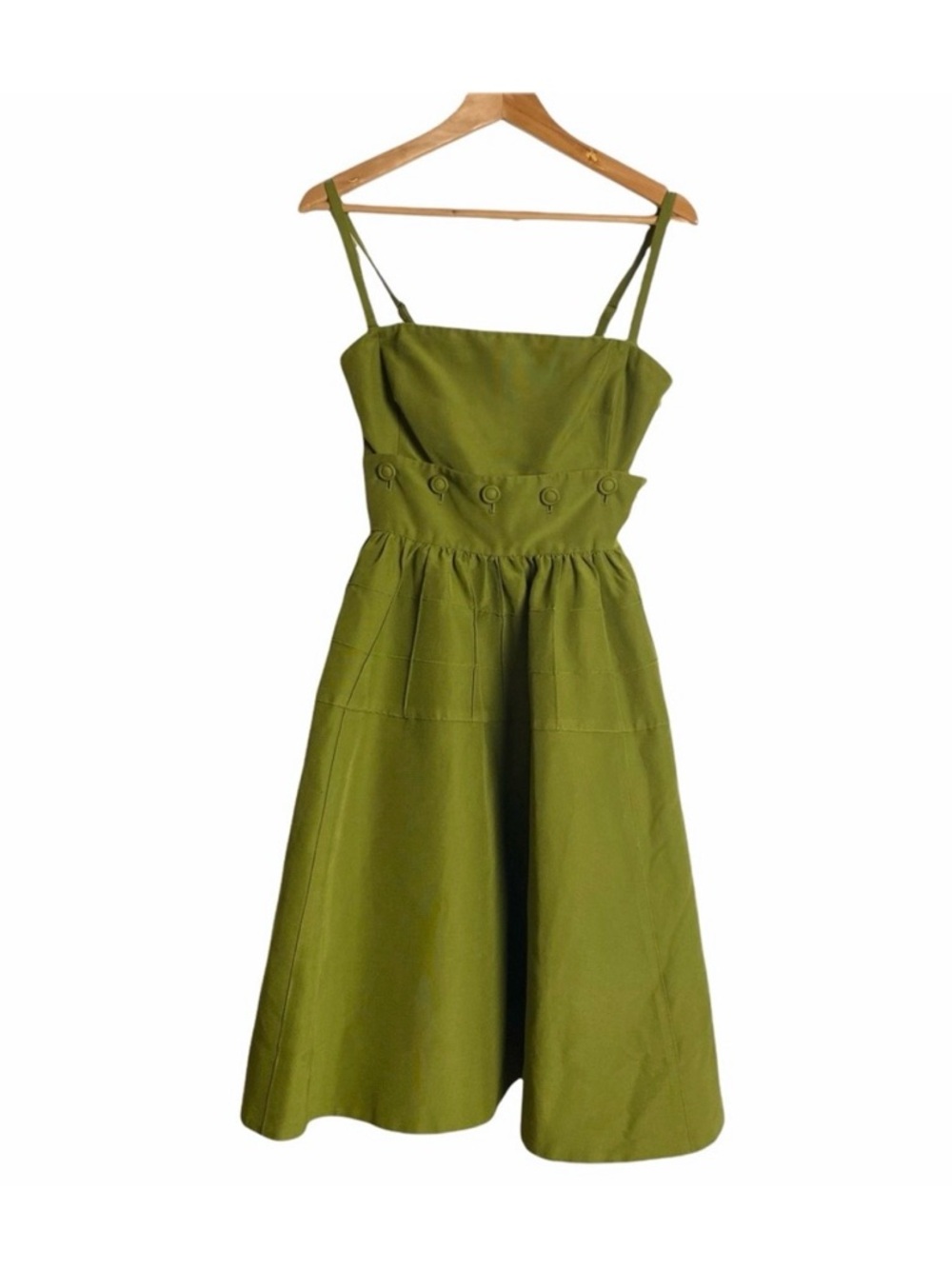 Maeve Anthropologie Olive Green Convertible Dress